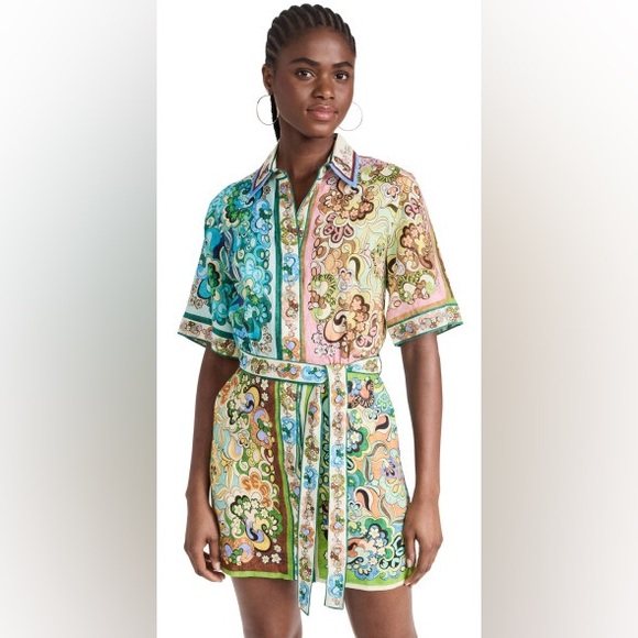 New NWOT Alémais Dreamer Linen Mini Dress - Picture 5 of 13